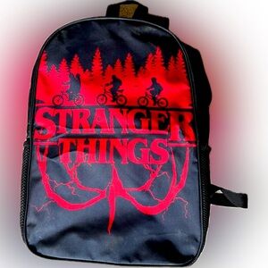 Stranger Things 3D Pattern Printed Backpack, Lightweight Bookbag Casual NWOT